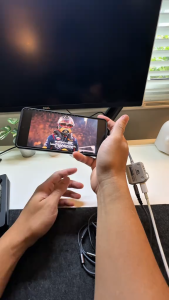 Plextone GS1 2 in1 หางหนู Type-C Gaming Audio Jack 3.5+Charge Adapter รองรับ PD 60w ฟัง คุย ชาร์จไปด้วยพร้อมกันเลย