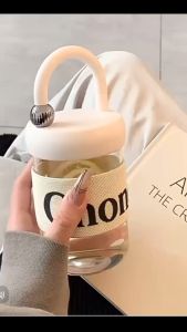 ready stock 470ml high borosilicate glass cup for women featuring an elegant design high temperature resistance perfect for coffee water and suitable for students