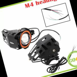 Angel Eyes Auxiliary Led Spotlights Electric Scooter Led Lights Mini U7 Headlights 12V Flashing Long Range Fog Lights