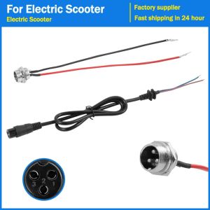 3 PIN Head Round Three-hole Charger Port Connector Socket for Electric Scooter Battery Charger Port 3 Pin Inline Connector Parts