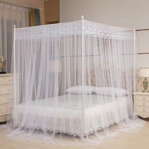Triple Door Royal Style Double Bed Mosquito Net Set