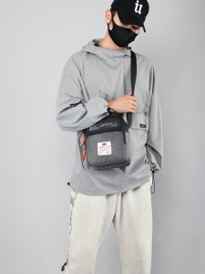 Waterproof Mens Crossbody Bag Casual Korean Style Single Shoulder Bag Lightweight Business Mens Bag with Zipper Closure