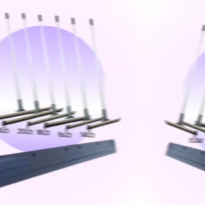 คลีนดี..ไม้ปาดน้ำพื้น ไม้รีดน้ำพื้นรางตัวยู(U)ยางกวาดน้ำ 141618202430 นิ้ว ด้ามอลูมิเนียมหนา รางอลูมิเนียมตัวยู