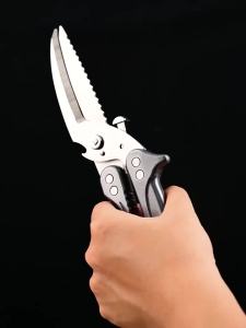Kéo Nhà Bếp Bằng Thép Không Gỉ 304 Đa Năng Cắt Xương Gà Cắt Xương Vịt Ngỗng Mạnh Mẽ