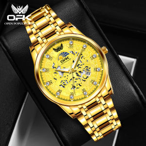 OPK Watch For Mens Waterproof 2023 New Casual Original Brand Luminous Calendar Skeleton Dial Jam Tangan Lelaki Viral