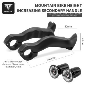 TOSUOD | TOSUOD Bike Secondary Handlebar Extension Grips Mountain Bike Heightening Auxiliary Handle Bicycle Handlebar Riser Extender