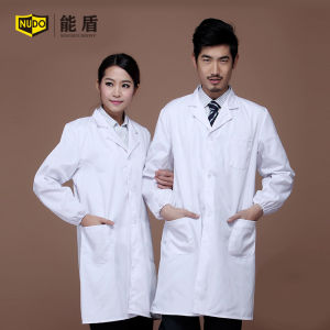 NUDO | Long Sleeve Medical Lab Coat for Doctors Nurses and Students