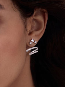 CAFFTI | Pure 999 Silver Unique Star Earrings