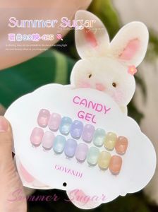 Set sơn gel Thạch Kẹo Candy Gel 8 màu GOVANDI chai sơn 15ml ( tặng kèm bảng màu )