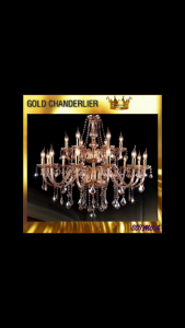 CT001A016 SOTMIA GOLD CHANDELIER โคมไฟ โคมไฟระย้าคริสตัล โคมระย้าวินเทจ โคมไฟเพดาน โคมระย้าห้องอาหาร โคมระย้าเชิงเทียน