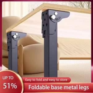 1Pcs Foldable Table Feet Metal Legs Folding Support Feet Computer Desk Folding Legs Bed Legs Camping Table Tripod Hardware