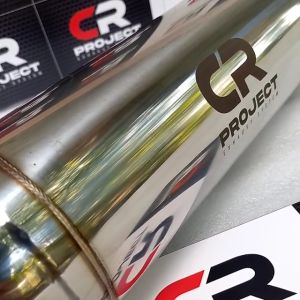 Resonator Knalpot Mobil sarangan strimin halus Original CR Project Full Stainless 2inc panjang 50cm Manual Dan Matic