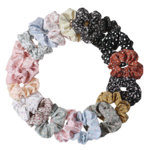 6/5/4 ชิ้น/เซ็ตหวานน่ารักพิมพ์ดอกไม้ Scrunchies สําหรับผู้หญิงยืดผมอุปกรณ์เสริมยางยืดหยุ่นวงเชือก Headwear