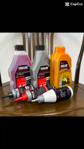 YAMALUBE Minyak Enjin Scooter 4AT 10W40 Semi Synthetic AT 10W40 0.8Litre dengan Gear Oil YAMALUBE 100ml/150ml & Honda Gear Oil 120ml untuk Motor Scooter