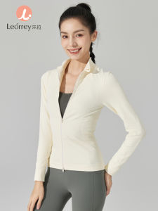 Leorrey Super Soft Elastic Silm Outdoor Casual Slimming Stand Collar Double Zipper Fall and Winter Yoga Sports Outwear