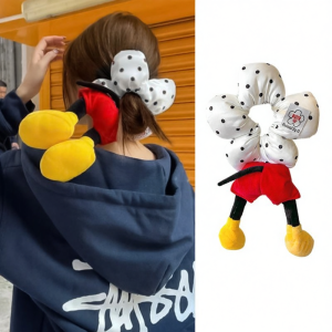 Cute Dotted Flower Mickey Hair Tie