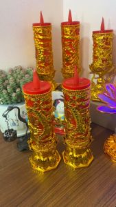 (1 CẶP NHƯ HÌNH )Đèn Thờ Bày Bàn Thần Tài  Ban Gia Tiên Chạy Bằng Pin