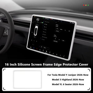 For Tesla Model 3 / Y Juniper / YL 16-inch Silicone Screen Frame Edge Cover Central Control Display Navigation Screen Protector