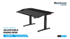 FANTECH DW314 Dual-Motor Adjustable Rising Desk | Ergonomic Electric Standing Gaming & Office Desk