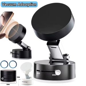 For Magsafe Vacuum Adsorption Magnetic Car Phone Holder Lazy Double Sided Magnetic Holder Folding 360° Rotation