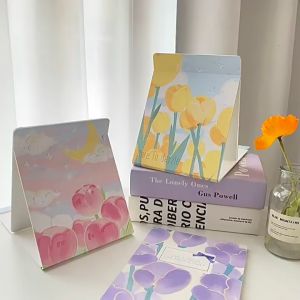 Gương để bàn gấp gọn hoa tulip nhiều màu LILA GUONGGAU368