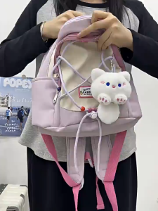 【Fashion】Tas Ransel mini Wanita lucu Tas Sekolah Anak Perempuan Kecil Vintage korea import kekinian backpack tas cantik