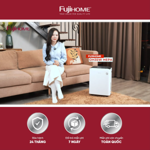 Máy hút ẩm dân dụng Fujihome DH35W-HEPA – 35L/ngày HEPA + UV-C WiFi thông minh - Bảo hành điện tử toàn quốc