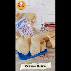 Kerupuk Kulit Sapi Original 100 gr Dorokdok Jumbo Rambak Gurih Asin Renyah Camilan Khas Garut