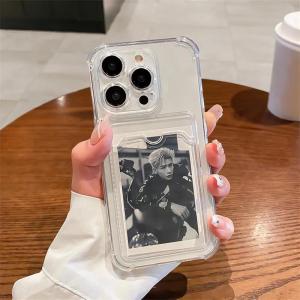 TAOYUNXI | Ốp Lưng Silicon Trong Suốt Chống Sốc Cho iPhone Có Khe Đựng Thẻ Tương Thích Với Nhiều Mẫu Máy Chống Va Đập Chống Bụi Mềm Mại