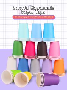 DIY Colored Disposable Paper Cups for Kids Crafts