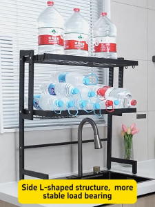 ICIC Dish Rack Over The Sink Dish Rack Organizer 1/2 Layers Dish Drying Rack Kitchen Organizer