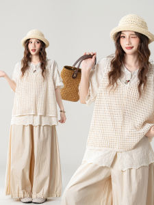Comfortable Loose Lace-knit Vest Set 3 Pieces