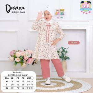 DAVINA / ERINA / ZAIRA SETELAN CELANA ANAK BAHAN CRINKLE by NsK