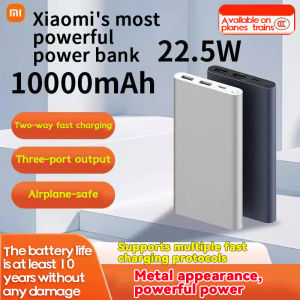 XiaoMi Power Bank 10000mAh 22.5W Fast charging Large Capacity Portable Type C Three Input Dual Output Mobile Power Bank