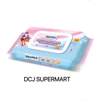 Diapex Soft Baby Wipes 80’s