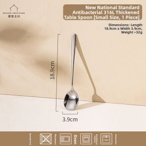 MODERN SWEETHOME | Food-Grade Stainless Steel Long Handle Personal Use Spoon