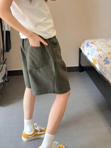 Quần Short Công Sở Màu Xanh Olive 5 inch