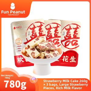 HuanXiHuaSheng | Strawberry & Milk Flavor Cake Dried Fruit Snack