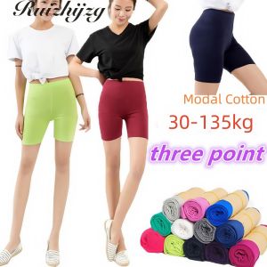 Ruizhijzg Quần Legging Ngắn 40-100Kg Quần Cắt Gấu Cho Nữ Đồ Mặc Nhà Cotton Modal Mùa Hè 2022 Cỡ Lớn Cho Nữ Quần Lót Mỏng Co Giãn Eo Cao Thể Thao Yoga Mùa Hè