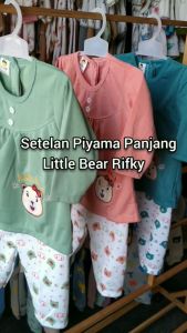 Setelan Baju Bayi Piyama Bayi Kancing Panjang LITTLE BEAR RIFKY 6-18 bln ZPY41