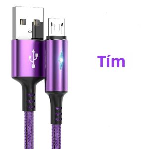 NNBILI Sạc Nhanh 3A Cáp USB Loại C 1.2M/2M Cáp Dữ Liệu Micro USB Ngắn Cho Huawei Xiaomi Samsung Power Bank TPU Nylon