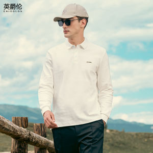 Áo Thun Polo Tay Dài Thường Ngày Bằng Cotton Dài Nhung Dày Enjeolon Dành Cho Nam Mùa Thu Đông Thương Mại Công Sở Cổ Bẻ