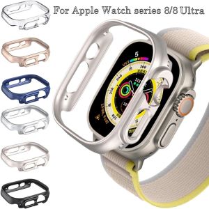 Glass+Matte Watch Cover for Apple Watch Ultra 49mm Screen Protector Hard PC Protective Case Bumper for i watch Ultra film