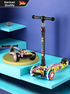 Folding Music Flashing 3-Wheel Kids Scooter