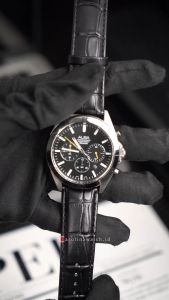 Jam Tangan Pria Alba Active AT3H33X1 Chronograph Black Dial & Leather Strap