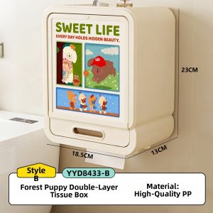 RUIDEDAN | Creative Wall-mounted Double-layer Waterproof Toilet Paper Holder
