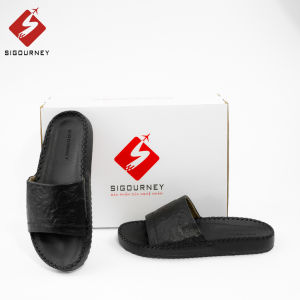 Dép Nam Quai Ngang Da Bò Thật Cao Cấp Đế Khâu Chắc Chắn SIGOURNEY DN-110 Bảo Hành 18 Tháng