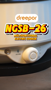 Dreepor 1000W Multipurpose Electric Cooker with Steamer 3.5L capacity Nonstick Plates Safe-Touch Design