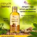 Minyak kemiri penumbuh rambut. 