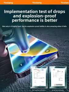YOULANG | High Definition Full Screen Coverage Tempered Glass Film For Apple iPhone 14 Pro Max Plus Models Anti Blue Light Protection